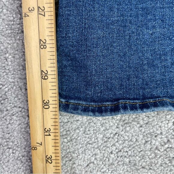 HUDSON Heidi Jeans Women’s 32X30 Blue Flare High Rise Distressed Stretch Denim - Picture 11 of 13